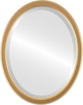 OVALCREST Oval Beveled Wall Mirror for Home Decor - Toronto Style - Gold Spray - 18" x 14"