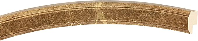OVALCREST Oval Beveled Wall Mirror for Home Decor - Toronto Style - Champagne Gold - 18" x 14"