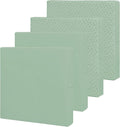 Easy-Going Waterproof Patio Cushion Covers 24x22x4 inch 4 Pack Replacement Non-Slip Outdoor Seat Cushion Slipcover with Zipper. Greyish Green