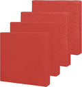 Easy-Going Waterproof Patio Cushion Covers 22x20x4 inch 4 Pack Replacement Non-Slip Outdoor Seat Cushion Slipcover with Zipper. Terra Red