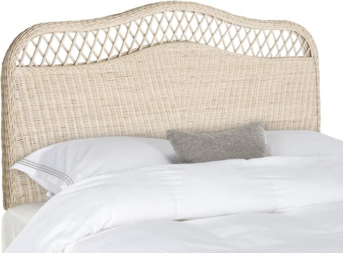 Safavieh Home Collection Sephina White Washed Rattan Headboard (King)