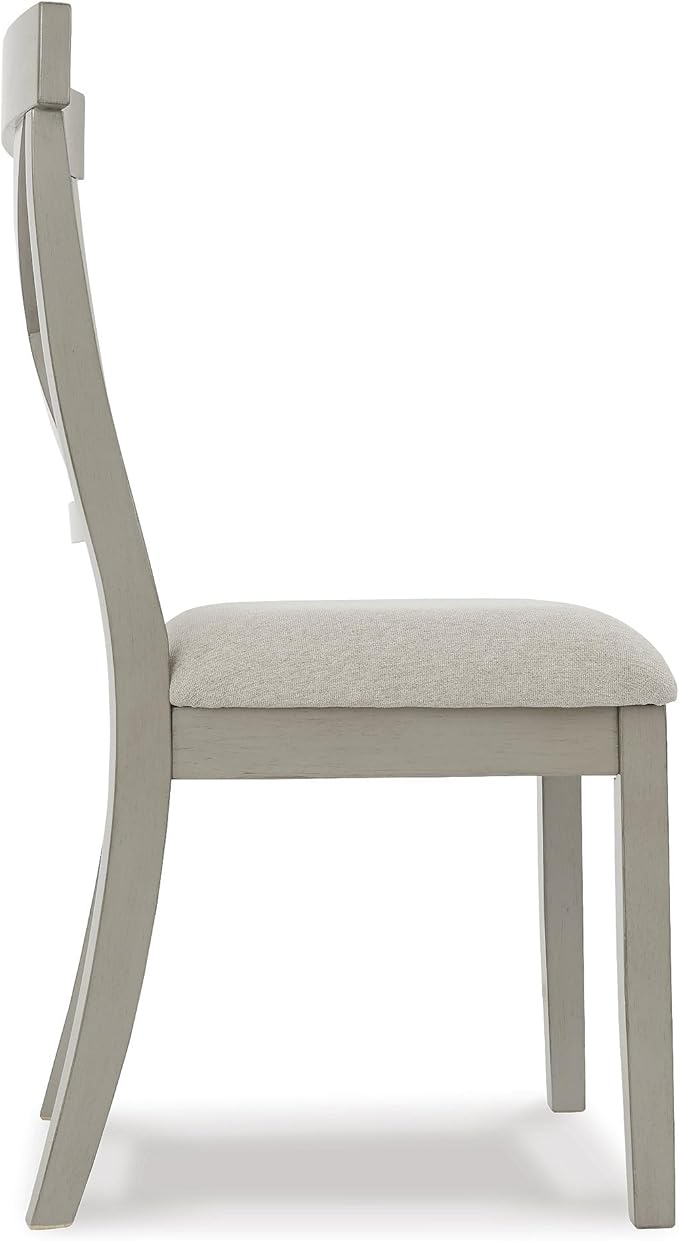 Signature Design by Ashley Parellen Modern Farmhouse Upholstered Dining Chair, Set of 2, Gray