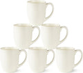 AmorArc 16oz Coffee Mugs Set of 6, Large Ceramic Coffee Mugs for Man, Woman, Dad, Mom, Modern Coffee Mugs with Handle for Tea/Latte/Cappuccino/Cocoa. Dishwasher&Microwave Safe, Light Beige