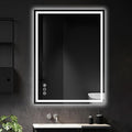 Awoco 48''x36'' LED Bathroom Mirror with Light, Lighted Vanity Mirror with Backlit and Front Light, Dimmable Anti-Fog Memory Function Lighted Mirror with 3 Colors for Bathroom Wall