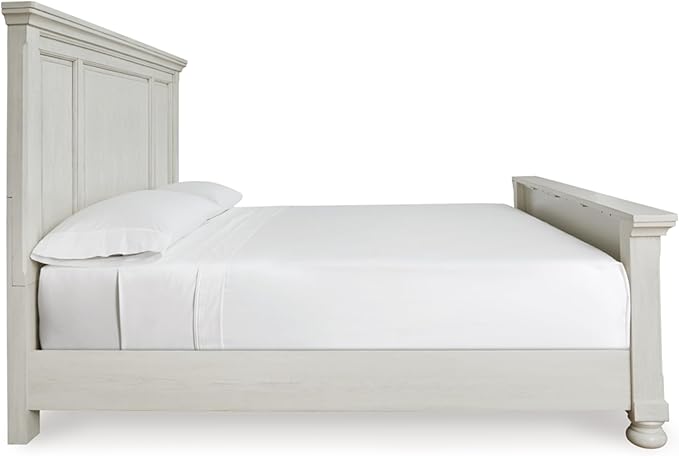 Signature Design by Ashley Robbinsdale Casual King Panel Bed, Foundation or Box Spring Needed, White