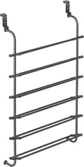Whitmor 18 Pair Over The Door Shoe Organizer, 6 Tier Heavy Duty Metal Shoe Organizer for Closet, Hanging Shoe Rack for Closet Organizer & Storage, 42" L x 22.7" W x 7.5" H, Gunmetal Gray