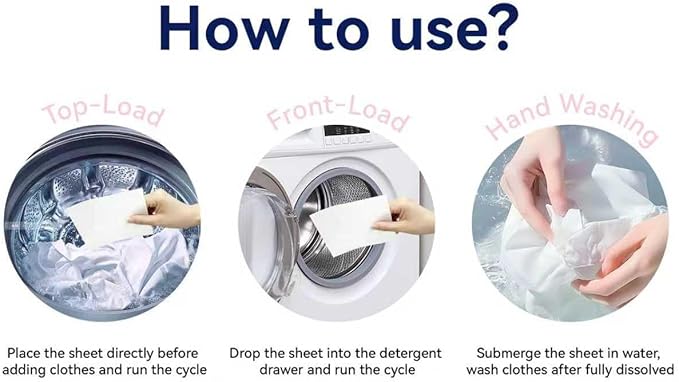 Laundry Detergent Sheets Up to 120 Loads, Gentle for Skin, Lavender Scent, Plastic Free, Stain-Fighting Enzymes, Soap Sheets, No Waste, Quick Dissolve, Easy to storm House Dorm Travel 60 Ct