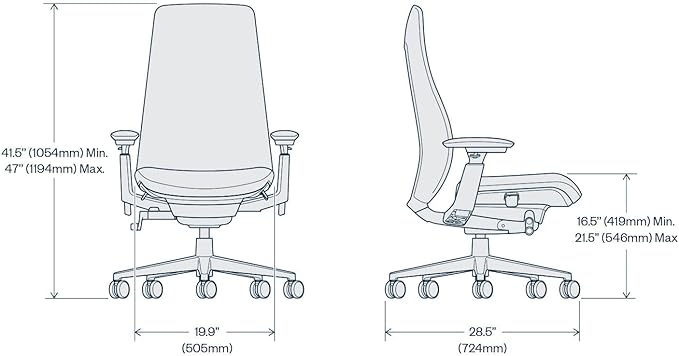 Haworth Fern Office Chair – Ergonomic and Stylish Desk Chair with Breathable Mesh Finish - Without Lumbar Support (Silver Leaf)
