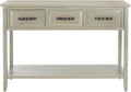 Safavieh Home Collection Aiden Ash Grey 3-Drawer Bottom Shelf Console Table