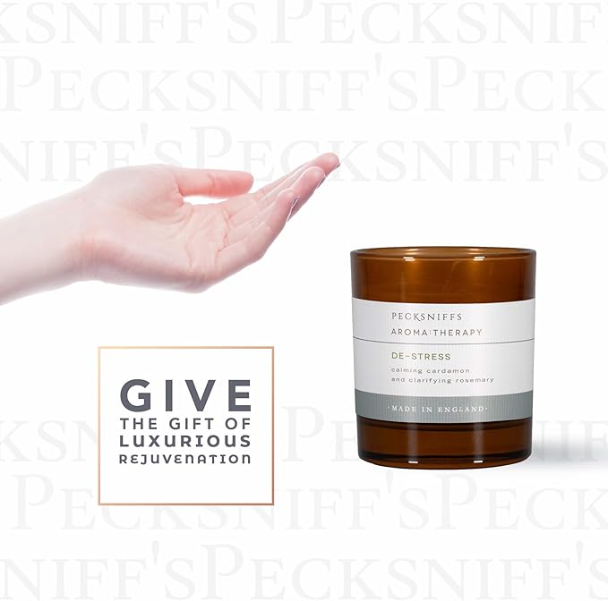 Pecksniff's Amber De-Stress Aroma Therapy Candle | 1 Wick, 184g/6.49oz