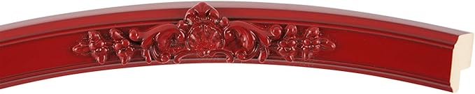 OVALCREST Oval Beveled Wall Mirror for Home Decor - Athena Style - Holiday Red - 26" x 22" Outside Dimensions