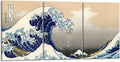 Wieco Art Great Wave of Kanagawa Katsushika Hokusai 3 Piece Modern Stretched Canvas Prints Artwork Abstract Pictures Paintings on Canvas Wall Art for Home Office Decorations Wall Decor