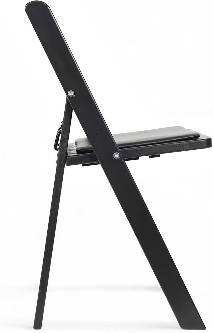 Flash Furniture Hercules Set of 10 Kids Black Resin Folding Chair with Black Vinyl Padded Seat