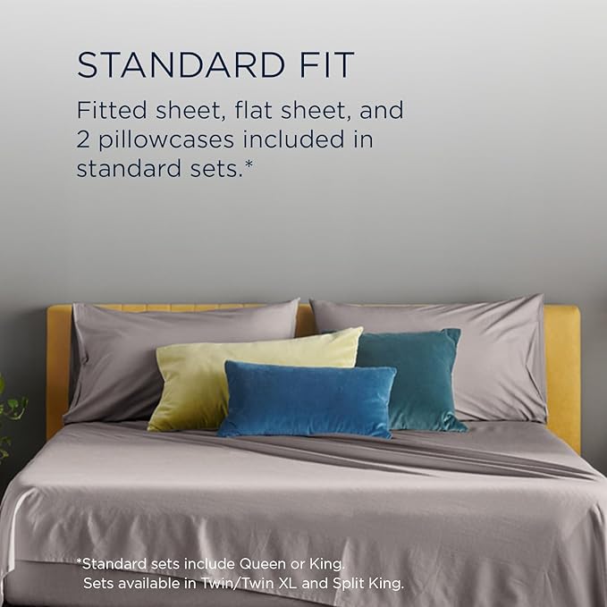 TEMPUR ProAir Sheet Set Cool Gray - Split Cal King