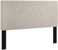 MAKLAINE Full/Queen Upholstered Linen Fabric Headboard in Beige