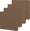 Easy-Going Waterproof Patio Cushion Covers ONLY Cover 24x22x4 inch 4 Pack Replacement Non-Slip Outdoor Seat Cushion Slipcover with Zipper. Brown