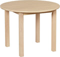 ECR4Kids 30in D Round Hardwood Table with 22in Legs, Kids Furniture, Antique White