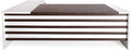 Leon 87" Wood Executive Large Desk for Home Office | Executive Right Side L Shaped Corner Desk & File Drawers w/Telescopic Rail | Modern Business Furniture | White & Brown