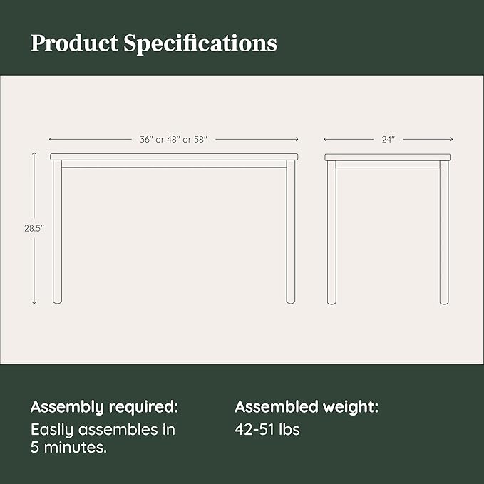 Branch Daily Desk - Functional at Home Office Desk with Effortless Assembly, Timeless Design, Rounded Corners, and Built-in Cable Notch - 58” W x 27” H x 24” D - Charcoal - Charcoal