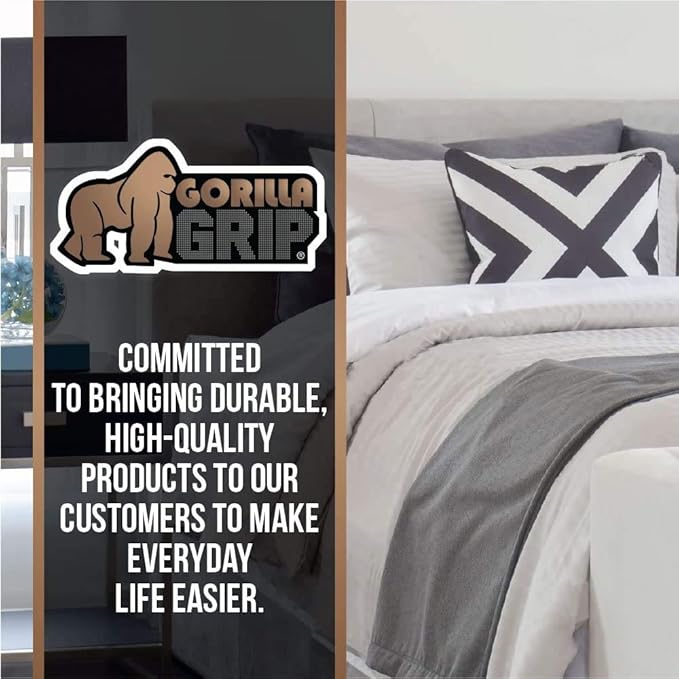 GORILLA GRIP Non Slip Mattress Gripper, Prevents Mattresses from Sliding and Holds Bed in Place, Pad Grips Beds, Sofa, Couch, Chair Cushions and Helps Keep Topper from Slipping, 2 Pack Pads, Full