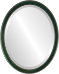 OVALCREST Oval Beveled Wall Mirror for Home Decor - Toronto Style - Hunter Green - 26" x 20"