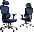 Ergonomic Office Chair, High Back Desk Chair with 4D Armrests, 135° Reclining Swivel Chair with 3-Level Tilt Lock, 2D Headrest & Sliding Seat, Dual Back Support, Adjustable Lumbar, Heavy Duty 1600 lbs