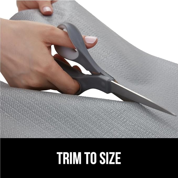 GORILLA GRIP Slip Resistant Drawer and Shelf Liner 2 Pack, Non Adhesive Water Resistant, Easy Clean and Trim, Smooth Surface Liners for Kitchen Cabinet, Shelves, Drawers, Pantry, 20 in x 20 FT, Gray