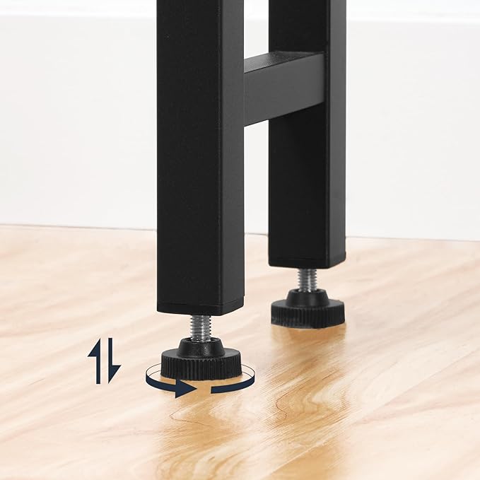 HOOBRO Full Size Headboard, Headboard with 2 Outlets and 4 USB Ports, Adjustable Height, Storage Rack, Sturdy and Stable, Easy Assembly, Greige and Black