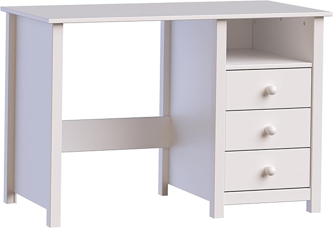 From the Tree Furniture Solid Wood Desk with Drawers – Compact Study Desk for Kids & Adults, Space-Saving Home Office Writing Table, Real Pine Construction