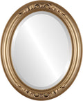 OVALCREST Oval Beveled Wall Mirror for Home Decor - Florence Style - Desert Gold - 40" x 28"