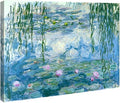 Wieco Art Water Lilies Giclee Canvas Prints Wall Art by Claude Monet Famous Oil Paintings Flowers Reproduction Modern Clsssic Landscape Artwork Picture Printed on Canvas for Home Office Decorations