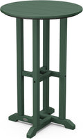 POLYWOOD RRT124GR Traditional 24-Inch Round Counter Height Table, Green