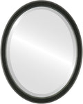OVALCREST Oval Beveled Wall Mirror for Home Decor - Toronto Style - Black Silver - 26" x 20"