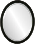 OVALCREST Oval Beveled Wall Mirror for Home Decor - Toronto Style - Matte Black - 26" x 20"