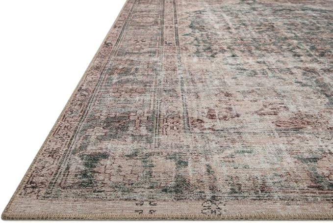 Loloi Amber Lewis Georgie Collection GER-08 Lagoon/Beige 8'-4" x 11'-6", .19" Pile Height, Area Rug