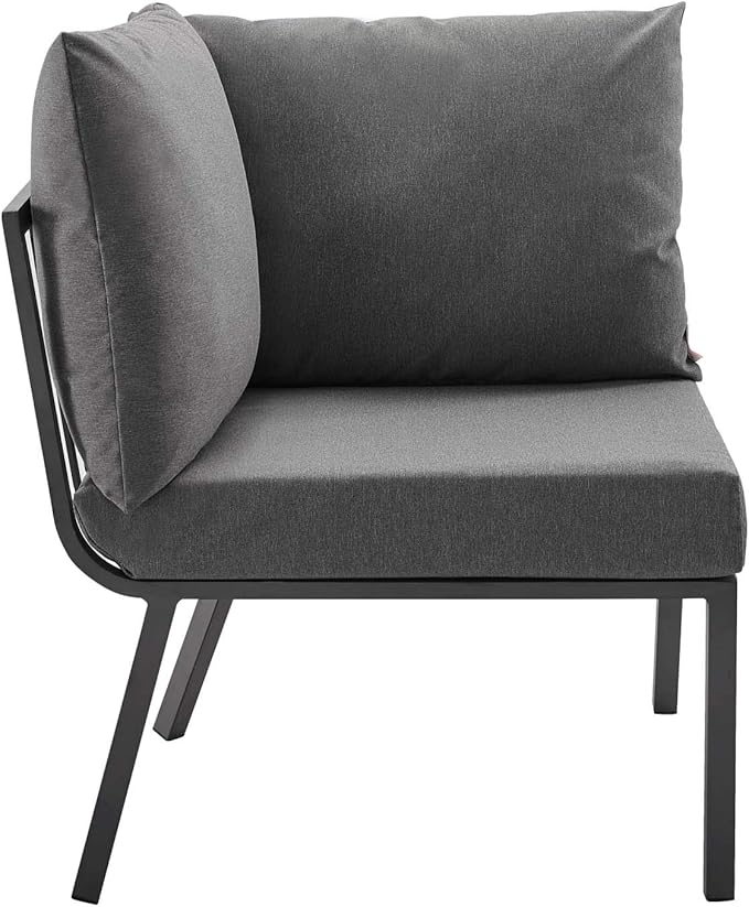 Modway Riverside Outdoor Furniture, 2-Piece Set, Gray Charcoal