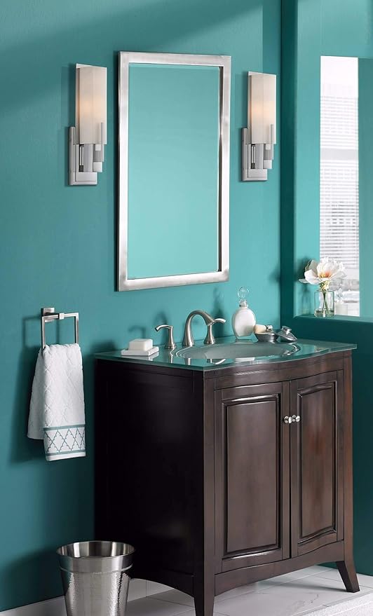 Possini Euro Design Midtown Modern Wall Mount Light Sconce Chrome Hardwired 15" High Fixture Rectangular Opal White Glass for Bedroom Bathroom Bedside Living Room Home Hallway Dining Kitchen