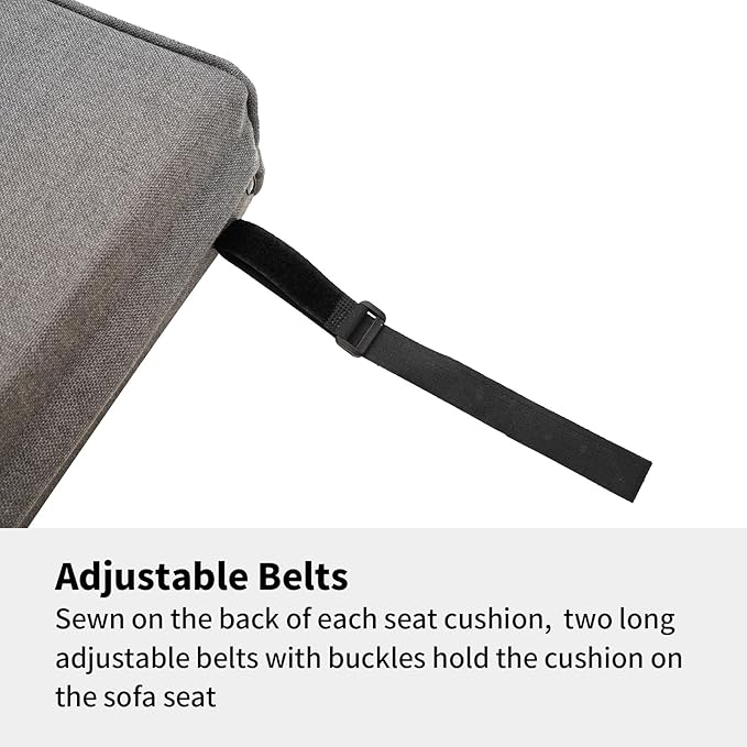 Patio Furniture Sofa Cushion Set Outdoor Living Deep Seating Cushions Thick Foam Replacement Cushion,23.6x23.6 Inch,Medium Grey