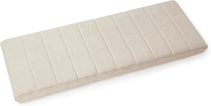 Hearth & Harbor Upholstered King Headboard - Easy Assemble Channel Stitched Headboard King Size Bed - Wall Mounted Headboards with 3D Soundproof Wall Panels Peel & Stick Floating Headboards, Beige