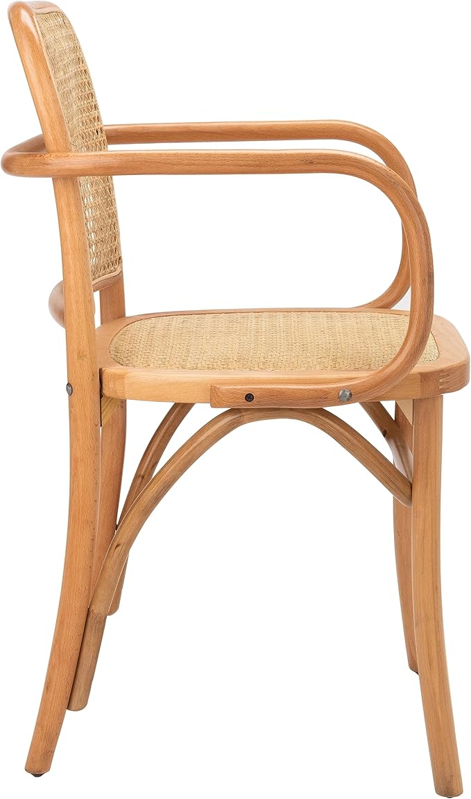Safavieh Home Keiko White and Natural Cane Dining Chair