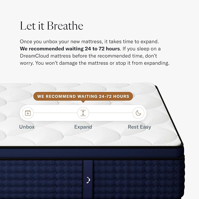 DreamCloud Premier 13" Twin XL Mattress - Luxury Gel Memory Foam - 365 Night Trial - Premium Pressure-Relieving Layers - Forever Warranty - CertiPUR-US® Certified