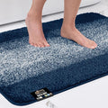 GORILLA GRIP Ultra Soft Plush Bathroom Rugs with Textured Rubber Backing, Absorbent Quick Dry Bath Mat, Machine Washable Shower Mats, Home Décor Accessories Bathmat Rug Essentials, 30 x 18 Navy