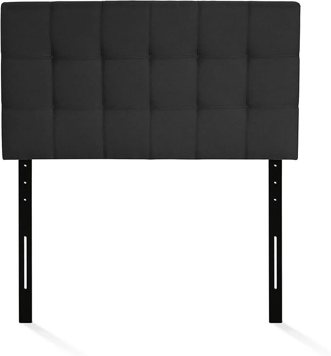 FURINNO Roanne Tufted Headboard, Twin, Black