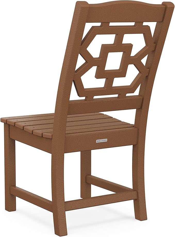 Martha Stewart by POLYWOOD® Chinoiserie Dining Side Chair in Teak