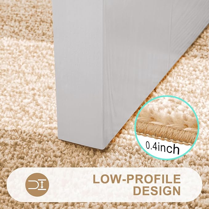 Kitinjoy Indoor Outdoor Door Mat, 30x17 Non-Slip Absorbent Dirt Trapper, Low-Profile Washable Inside Entrance Front Floor Mat, Sturdy Soft Entry Doormats for Entryway, Beige