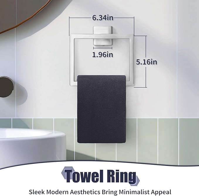 10-Pieces Brushed Nickel Bathroom Accessories Set, Stainless Steel Bathroom Hardware Set, Towel Racks for Bathroom Wall Mounted 24 Inch Bath Towel Bar Set.