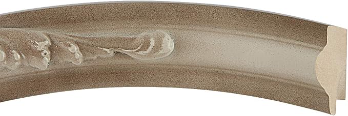 OVALCREST Oval Beveled Wall Mirror for Home Decor - Florence Style - Taupe - 34" x 28"