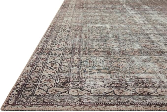 Loloi Amber Lewis Georgie Collection GER-10 Moss/Bark 3'-9" x 5'-6", .19" Pile Height, Accent Rug