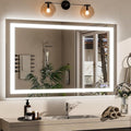 VooBang Bathroom Mirror with Lights 36 x 55 inches - 3 Adjustable Lighting Modes LED Bathroom Vanity Mirror, Anti-Fog, Memory Function, Tempered Glass, Wall Mounted Horizontally Vertically