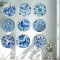 RITUALISTIC Holland Wall Sculpture for Home decorationWall painting for living roomMetal Wall DécorGift items for unisexWall artWall showpieceHome Décor Gift ItemsSet of 9 plates Blue | Christmas gifts